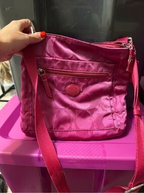 Coach Hot Pink Signature Crossbody Bag